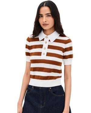 FRAME The Bold Stripe Polo - Red