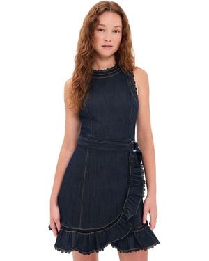 Cinq À Sept Guipure Lace Mahlia Dress - Blue