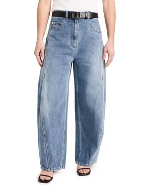 Tibi Petite Classic Wash Denim Sid Jeans - Blue