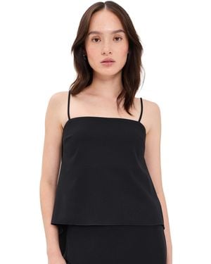 La Ligne Drape Back Top - Black