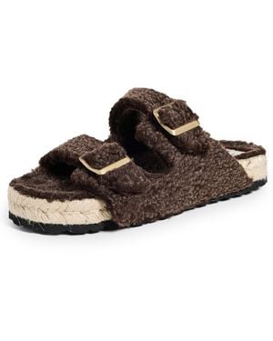 Manebí Nordic Fur Sandals - Black
