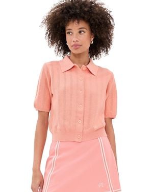 Malbon Ren Button Down Shirt - Pink