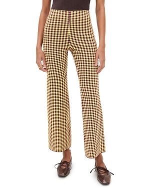 Le Bos Gingham Flare Pants - Natural