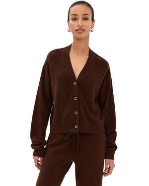 The Elder Statesman Tranquility Cashmere Cardigan - Brown