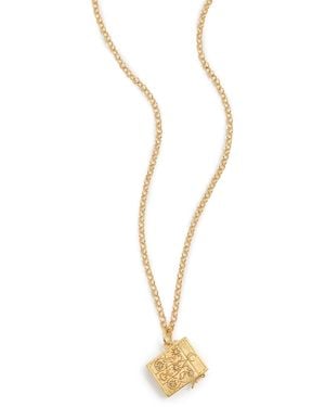 Hart Etched Vesta Case Necklace - White