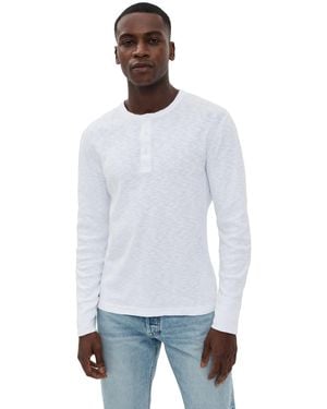 Reigning Champ 1X1 Slub Slim Henley - White