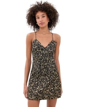 Alice + Olivia Tayla Structured Lantern Mini Dress - Black