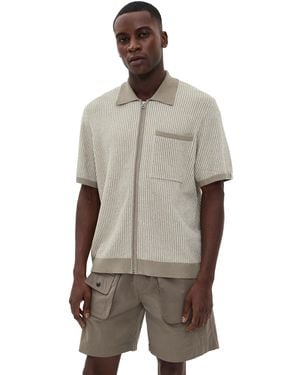 Rag & Bone Zuma Jacquard Zip Through Shirt - Multicolor