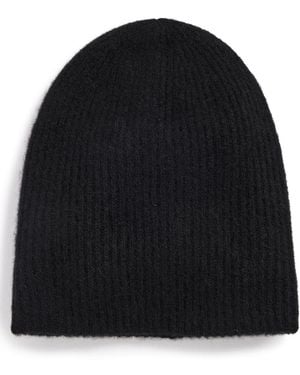 White + Warren Cashmere Plush Rib Beanie - Gray