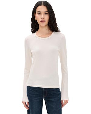 Jenni Kayne Long Sleeve Slim Tee - White