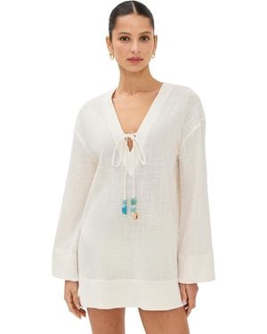 STAUD Agave Mini Dress - White