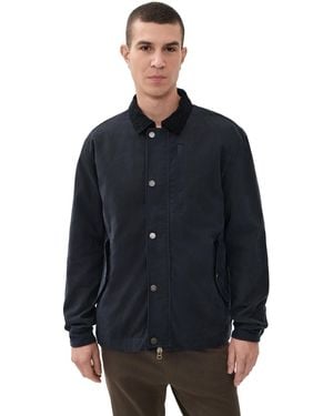 Marine Layer Weston Wax Canvas Barn Jacket - Blue