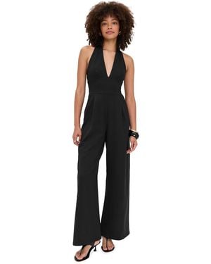 Susana Monaco Tie Halter Jumpsuit 32 Inseam - Black