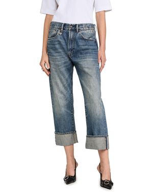 R13 Cuffed Ex Bf Jeans - Blue