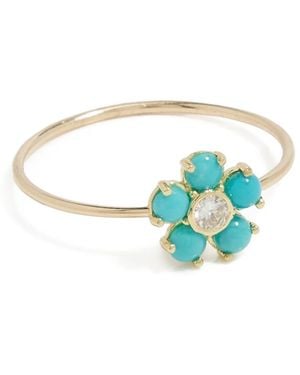 Jennifer Meyer 18K Large Flower Ring - Blue