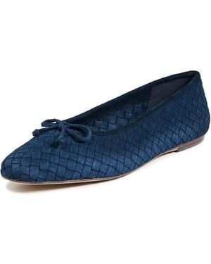 Sam Edelman Ruthie Woven Suede Flats - Blue