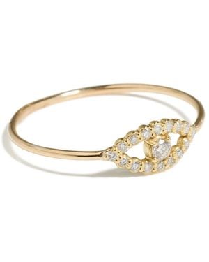 Jennifer Meyer Mini Open Evil Eye Ring - Multicolour