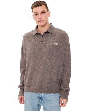 Acne Studios Kluxey Light Polo Wool Sweater - Brown