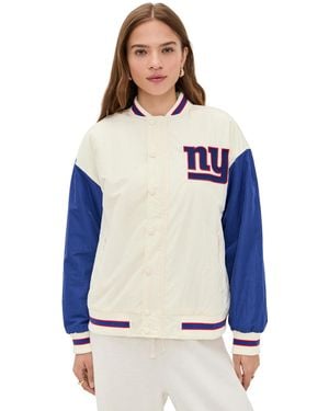 Terez Ny Giants Colourblock Bomber Jacket - White