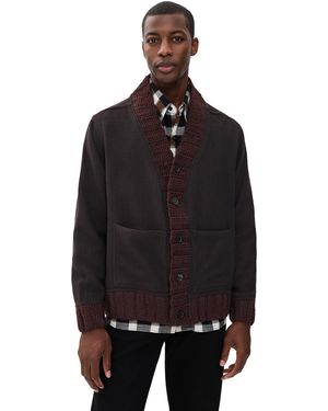 Kardo Devender Hand Knitted Crochet Wool Cardigan - Black