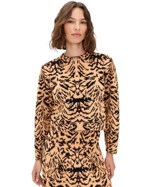 Ulla Johnson Cade Jacquard Knit Long Sleeve Pullover - Multicolour