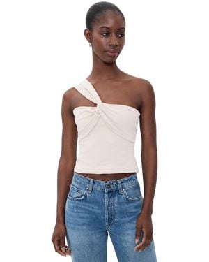 Susana Monaco Twisted Asymmetrical Blouse - Blue