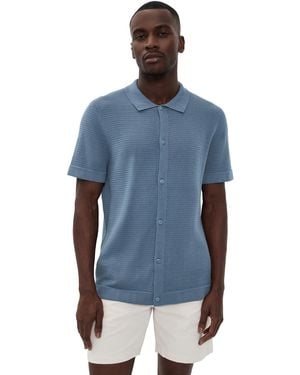 Onia Drop Needle Button Up Shirt - Blue