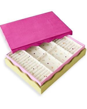 Ariel Gordon Scalloped Floret Jewelry Box - Pink