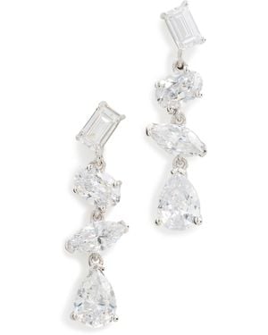 Shashi Marquise Drop Earrings - White