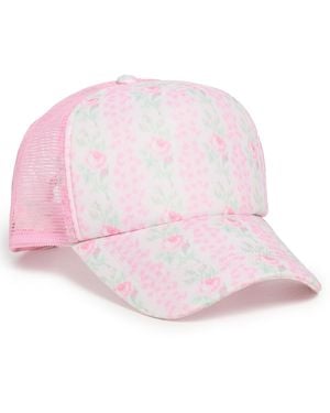 LoveShackFancy Joni Trucker Hat - Pink