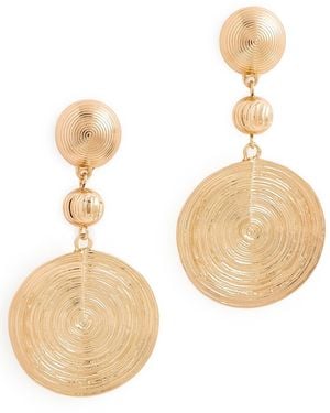 Ettika Swirl Pendant Dangle Earrings - Metallic