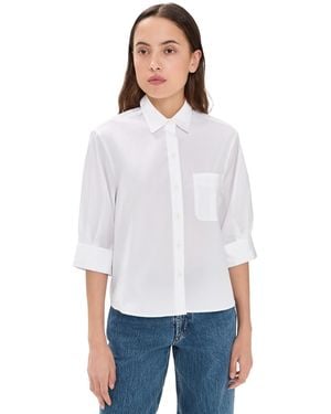 Rag & Bone Lucia Poplin Button Down Shirt - White