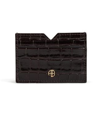Anine Bing Calli Embossed Card Holder - Black