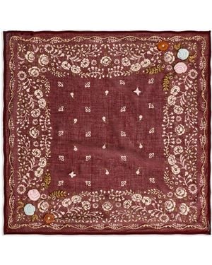 Chan Luu Embroidered Floral Bandana