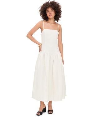 Endless Rose Linen Drop Waist Maxi Dress - White