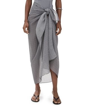 GOOD AMERICAN Tencel Capri Long Sarong - Black