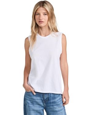 Another Tomorrow Sleeveless Tee - White