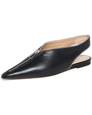 Paul Andrew Zippy Flat Slingbacks - Black