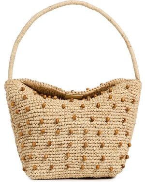 Madewell Raffia Handwoven Beaded Shoulder Bag - White