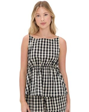 Vrg Grl Indi Top Check - Black