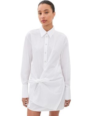 Helmut Lang Knot Shirt Dress - White