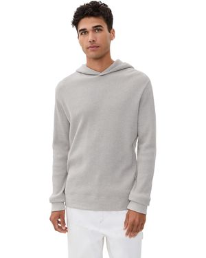 Vince Mouline Thermal Pullover Hoodie - Gray