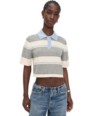 Le Bos Short Sleeve Striped Polo - Multicolor