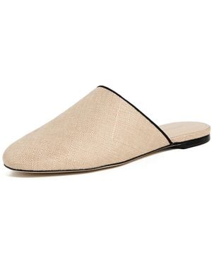Larroude Venice Flat Mules - White