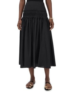 Theory Accordion Yoke Skirt - Black