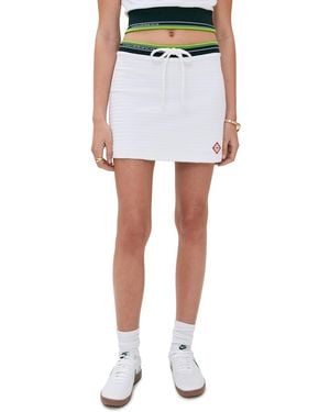 ミニスカート Casablanca Textured Fabric Tennis Skirt With Drawstring Casablanca Textured Fabric Tennis Skirt With Drawstring