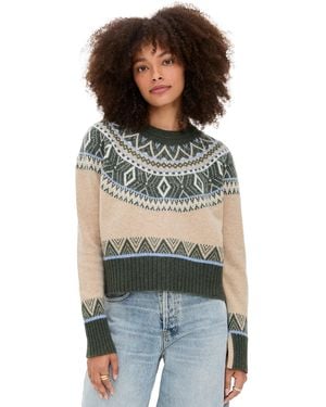 Stateside Fair Isle Button Sweater - Multicolor