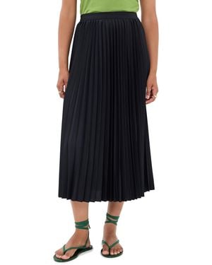Tibi Pleated Sunray Skirt - Black