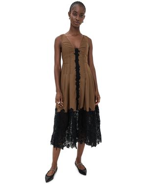 Kika Vargas Rosa Dress Wool - Black