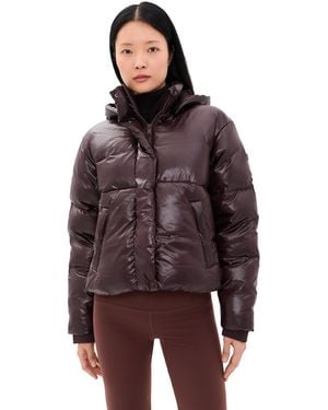 Beyond Yoga Up For It Puff Shine Jacket - Brown